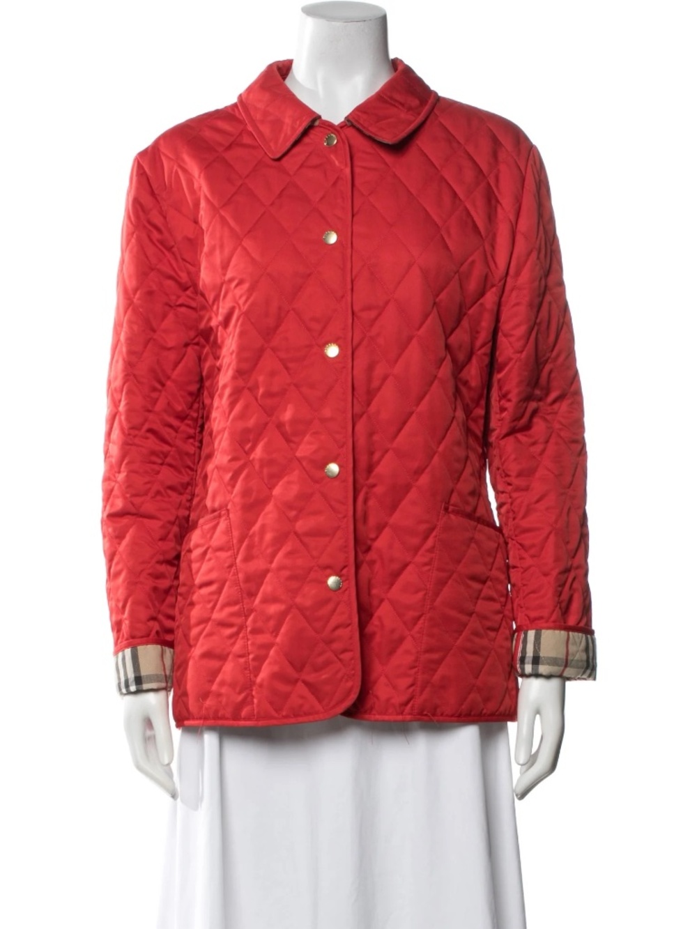 Burberry London  Red Quilted Jacket